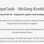 Happycash upphör